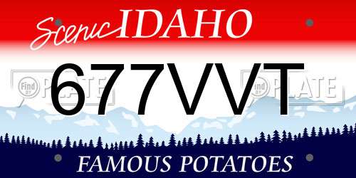 677VVT Idaho License Plate