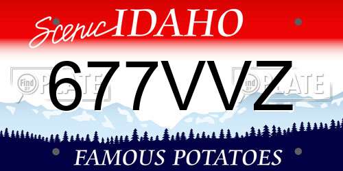 677VVZ Idaho License Plate