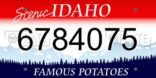 6784075 Idaho License Plate