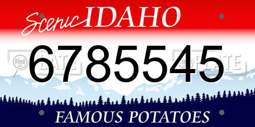 6785545 Idaho License Plate