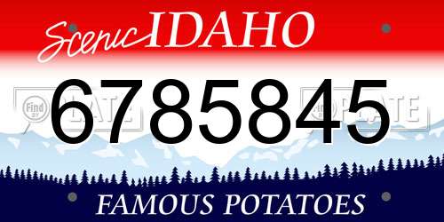 6785845 Idaho License Plate