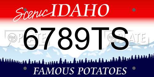 6789TS Idaho License Plate