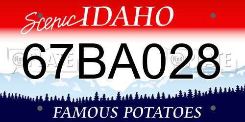 67BA028 Idaho License Plate