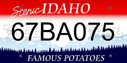 67BA075 Idaho License Plate