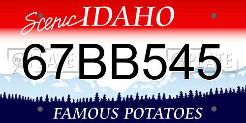 67BB545 Idaho License Plate