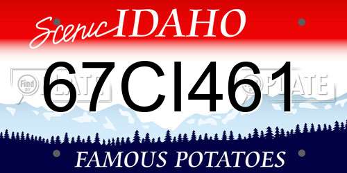 67CI461 Idaho License Plate