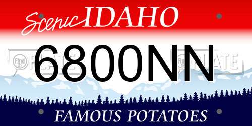 6800NN Idaho License Plate