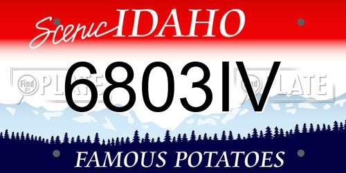 6803IV Idaho License Plate