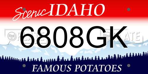 6808GK Idaho License Plate