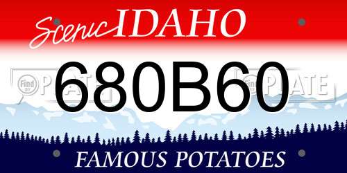 680B60 Idaho License Plate