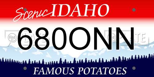 680ONN Idaho License Plate
