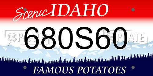 680S60 Idaho License Plate