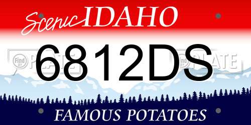 6812DS Idaho License Plate