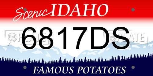 6817DS Idaho License Plate