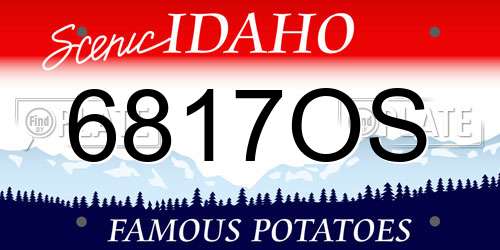 6817OS Idaho License Plate