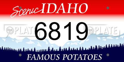 6819 Idaho License Plate