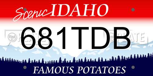 681TDB Idaho License Plate