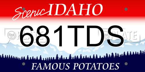 681TDS Idaho License Plate