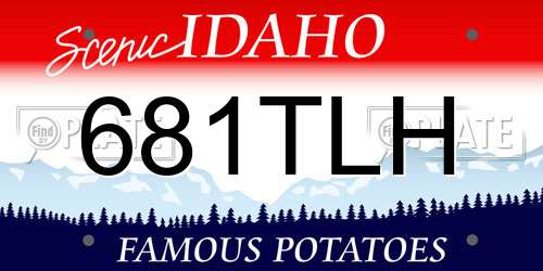 681TLH Idaho License Plate