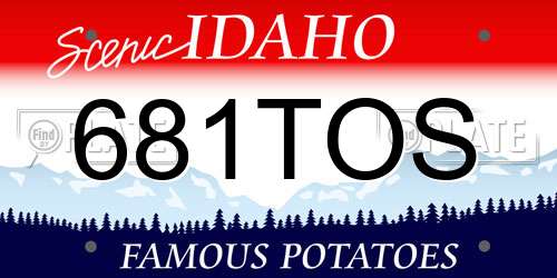 681TOS Idaho License Plate