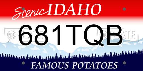 681TQB Idaho License Plate