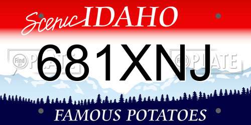 681XNJ Idaho License Plate