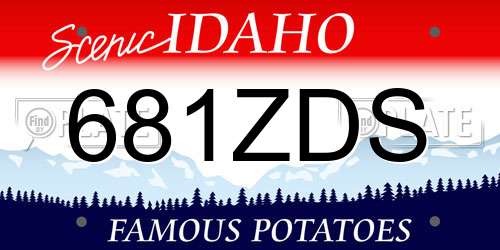 681ZDS Idaho License Plate