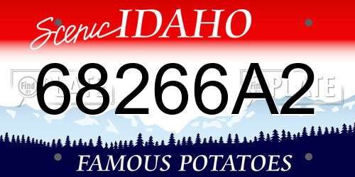 68266A2 Idaho License Plate