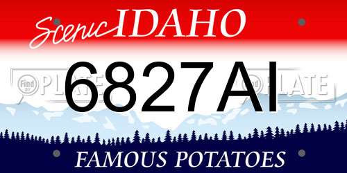 6827AI Idaho License Plate