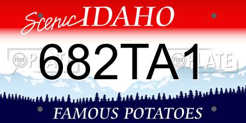 682TA1 Idaho License Plate