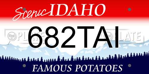 682TAI Idaho License Plate