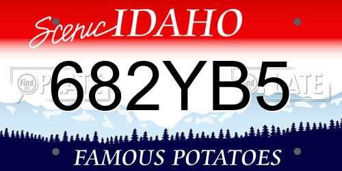 682YB5 Idaho License Plate