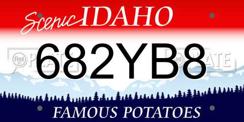 682YB8 Idaho License Plate