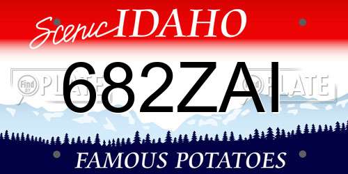 682ZAI Idaho License Plate