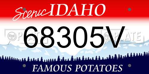 68305V Idaho License Plate