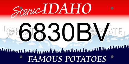 6830BV Idaho License Plate