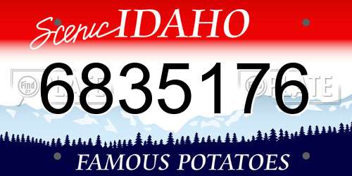 6835176 Idaho License Plate