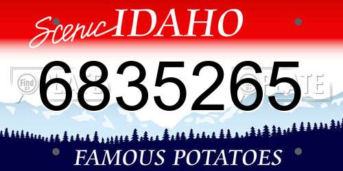 6835265 Idaho License Plate
