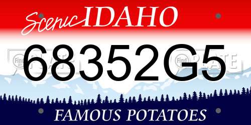 68352G5 Idaho License Plate