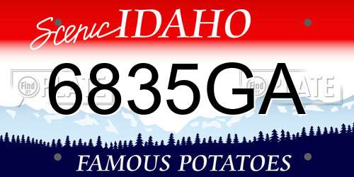 6835GA Idaho License Plate