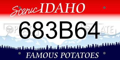 683B64 Idaho License Plate
