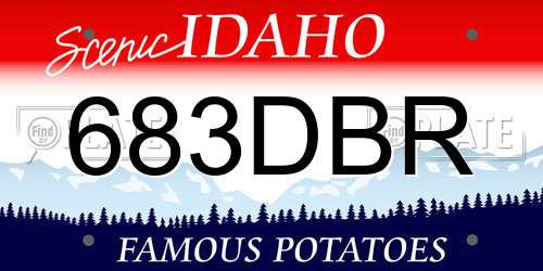 683DBR Idaho License Plate