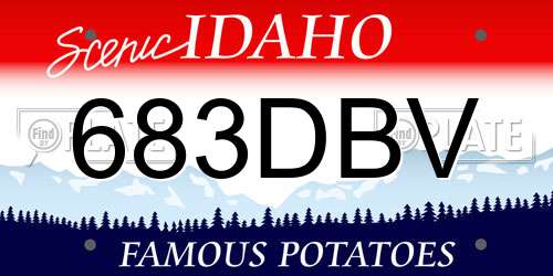 683DBV Idaho License Plate
