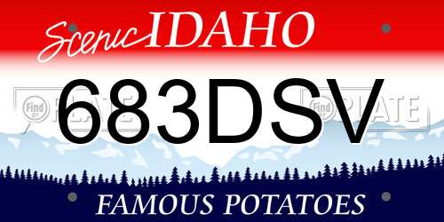 683DSV Idaho License Plate