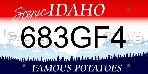 683GF4 Idaho License Plate