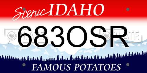 683OSR Idaho License Plate
