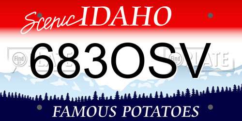683OSV Idaho License Plate