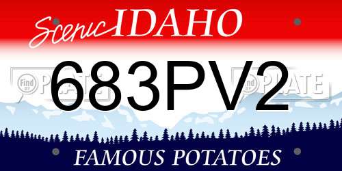 683PV2 Idaho License Plate