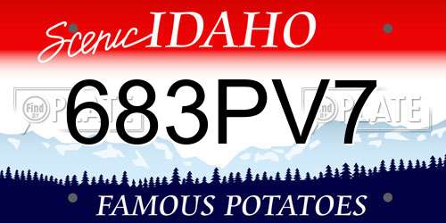 683PV7 Idaho License Plate