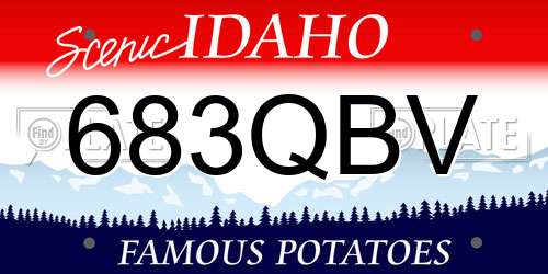 683QBV Idaho License Plate